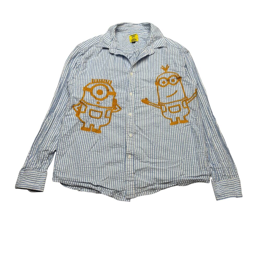 Brain Dead S22 Minions Embroidered Button Up Shirt Men's Small Kevin & Carl